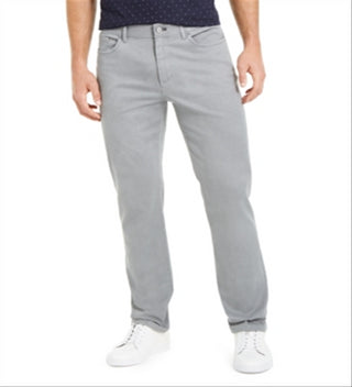 Calça elástica masculina Calvin Klein Slim cinza tamanho 34x34