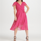 Vestido DKNY Feminino com Sobrepeliz e Cinto Rosa Tamanho 10