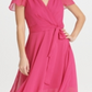 Vestido DKNY Feminino com Sobrepeliz e Cinto Rosa Tamanho 10