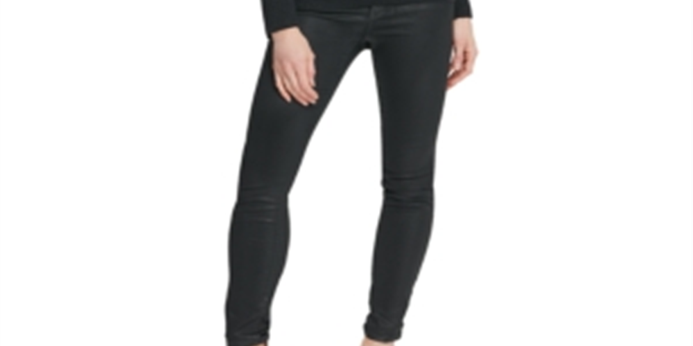 Suéter DKNY Feminino com Decote em V e Detalhe Preto Tamanho Grande