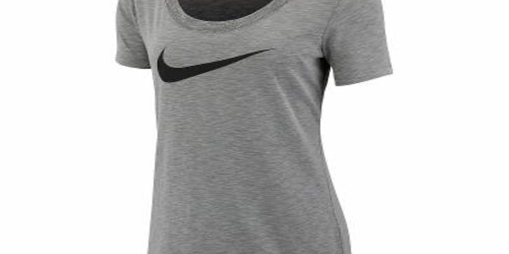 Camiseta Nike Feminina Gola Redonda Manga Curta Estampada Cinza Tamanho XL