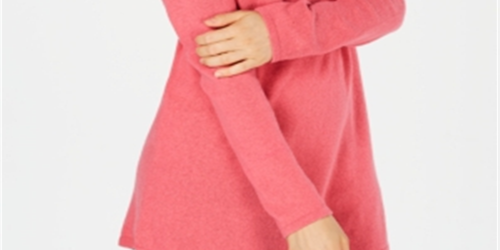 Túnica feminina Karen Scott lisa com bainha curva rosa tamanho P