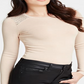 Guess by Marciano Suéter feminino Wilma com decote redondo e detalhes rosa, tamanho XS