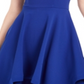 Vestido infantil em camadas com corte evasê Sequin Hearts, azul royal, tamanho 0
