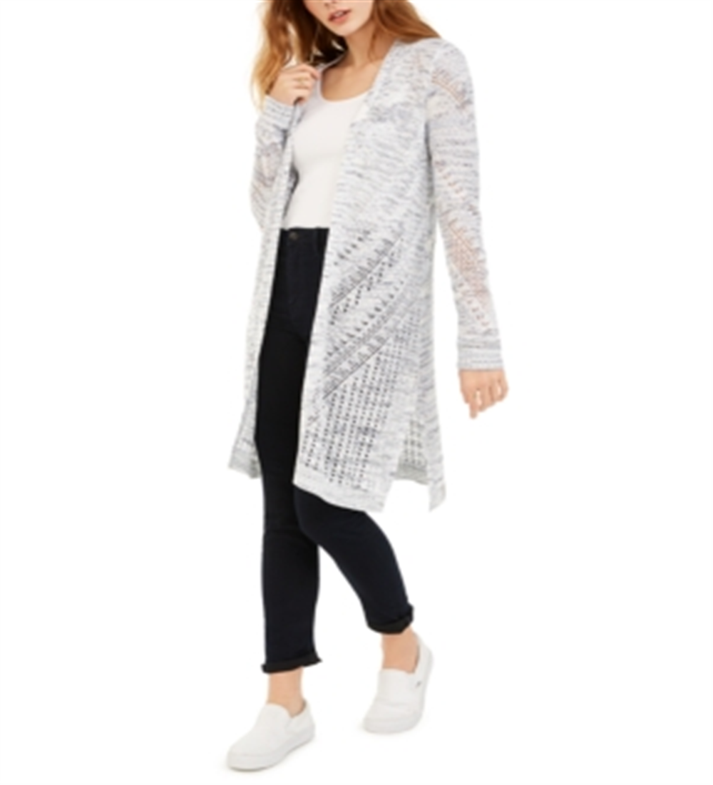 Cardigan Pointelle do Iot Juniors - Jeans Spacedye Azul Tamanho Grande