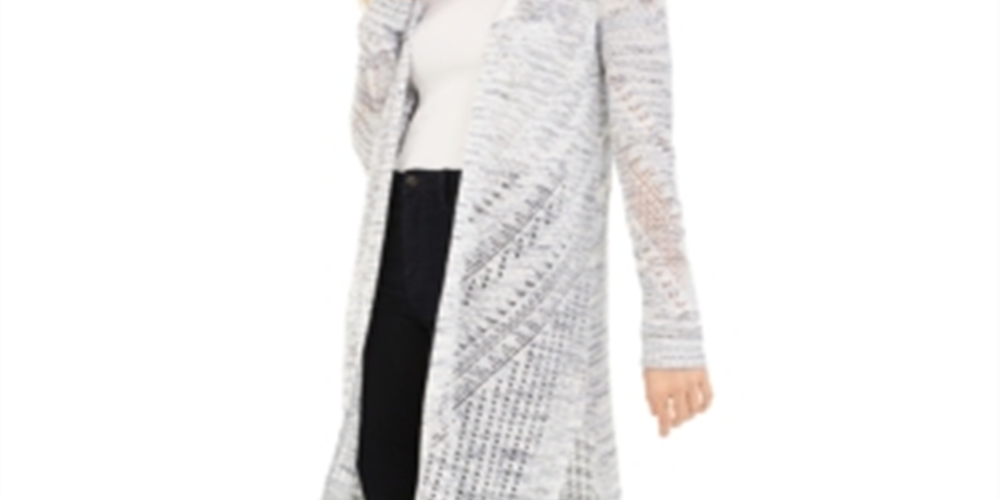 Cardigan Pointelle do Iot Juniors - Jeans Spacedye Azul Tamanho Grande