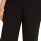 Calça culotte feminina Alfani plus size com cinto e detalhes em ferragens, preta profunda, tamanho 22W