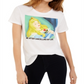 Camiseta com estampa gráfica da Bela Adormecida da Disney Juniors, tamanho pequeno, branca