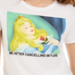 Camiseta com estampa gráfica da Bela Adormecida da Disney Juniors, tamanho pequeno, branca