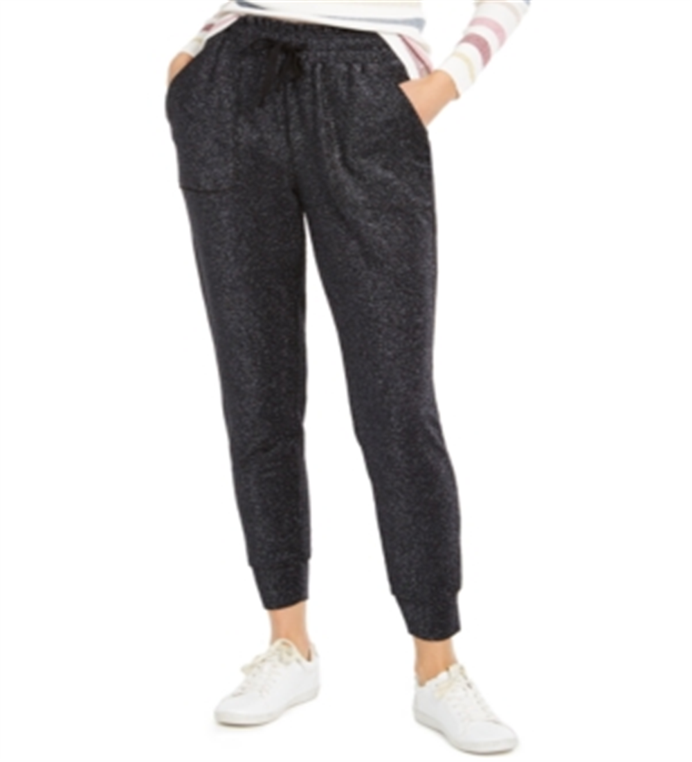 Calça jogger feminina INC International Concepts Sparkle preta tamanho XS