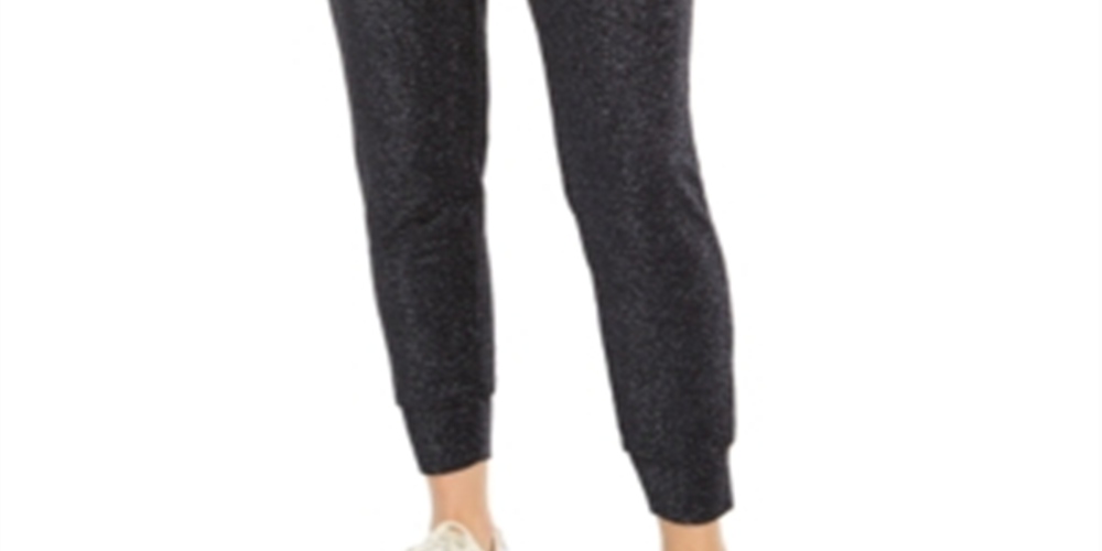 Calça jogger feminina INC International Concepts Sparkle preta tamanho XS