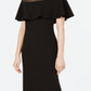Vestido Calvin Klein Illusion Yoke Popover Feminino Preto Tamanho 4