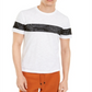 Camiseta listrada camuflada de malha masculina INC, branca pura, tamanho XXL