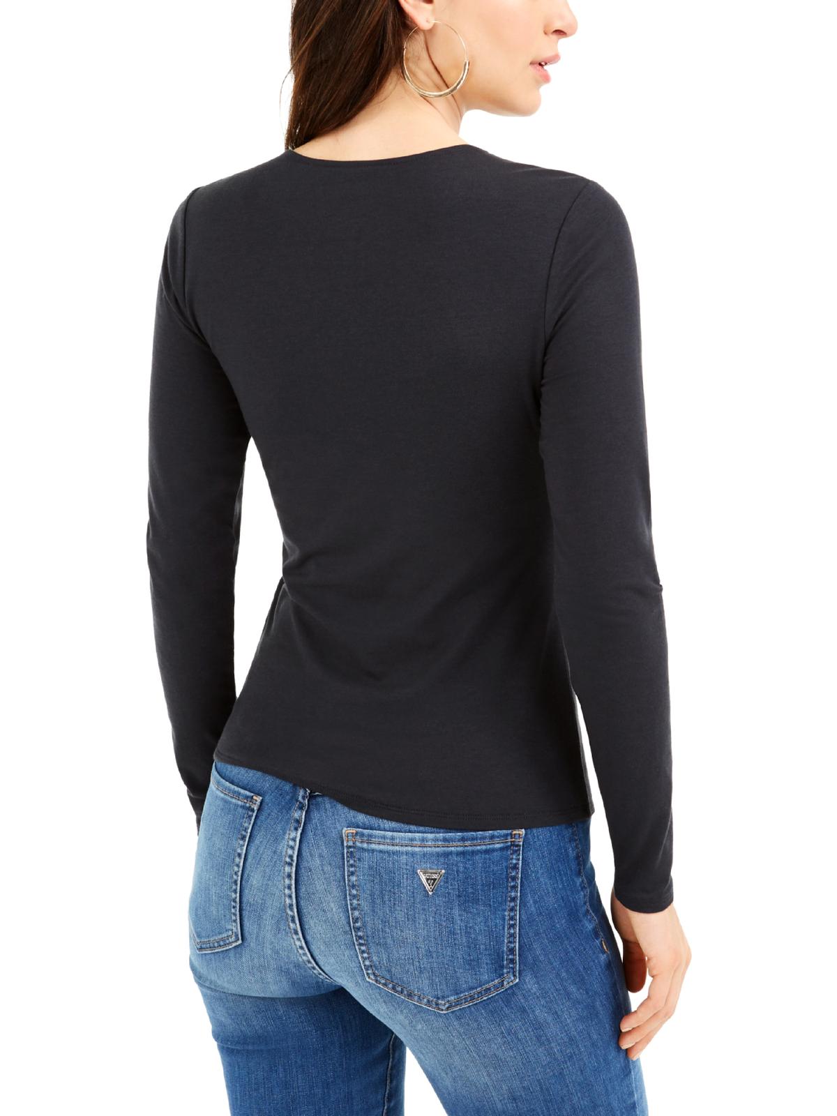 Blusa feminina Guss Kerryn de malha com recortes, azul, tamanho grande