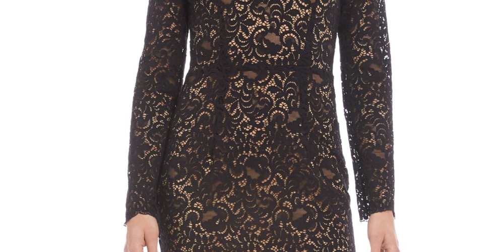 Vestido tubinho de manga comprida feminino KAREN KANE, preto, combo tamanho G