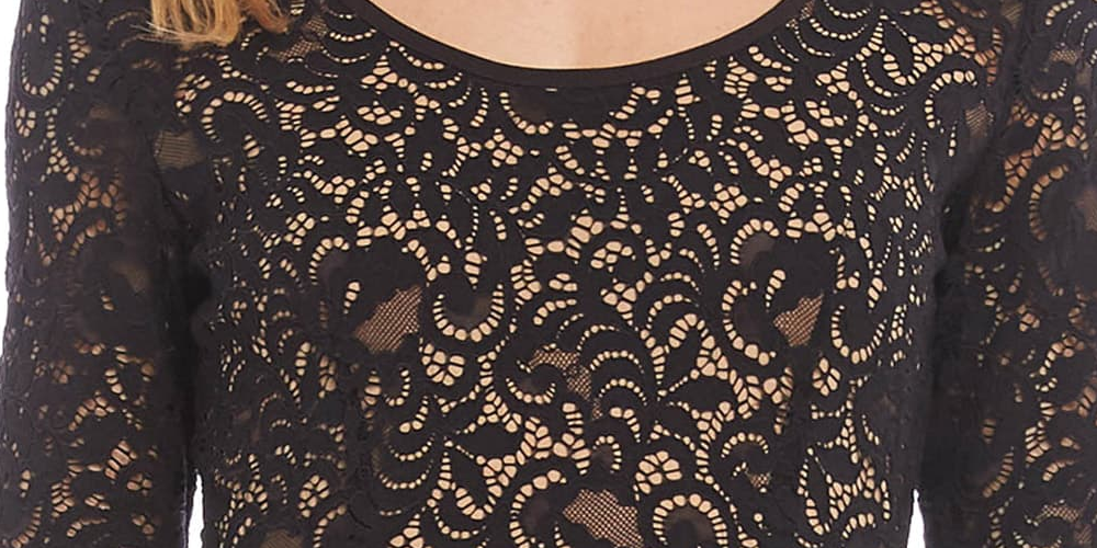 Vestido tubinho de manga comprida feminino KAREN KANE, preto, combo tamanho G