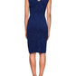 Vestido tubinho abaixo do joelho sem mangas feminino Alex Evenings, azul, tamanho 8