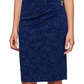 Vestido tubinho abaixo do joelho sem mangas feminino Alex Evenings, azul, tamanho 8