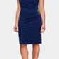 Vestido tubinho abaixo do joelho sem mangas feminino Alex Evenings, azul, tamanho 8