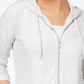 Jaqueta feminina com zíper frontal estilo &amp; co, cinza, tamanho M