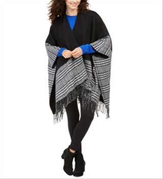 Cachecol reversível com blocos de cores femininos Charter Club, preto, tamanho único