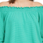 Blusa ombro a ombro feminina Maison Jules, verde, tamanho XS