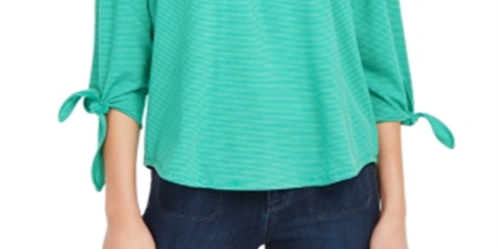 Blusa ombro a ombro feminina Maison Jules, verde, tamanho XS