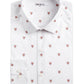 Camisa social masculina Bar IIII Slim Fit Stretch com estampa de cabeça de raposa, branca, tamanho GG
