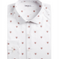 Camisa social masculina Bar IIII Slim Fit Stretch com estampa de cabeça de raposa, branca, tamanho GG