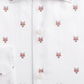 Camisa social masculina Bar IIII Slim Fit Stretch com estampa de cabeça de raposa, branca, tamanho GG