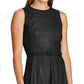 Vestido de festa feminino Ralph Lauren, sem mangas, com decote joia, abaixo do joelho, ajuste folgado, tamanho 12, preto