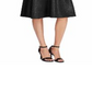 Vestido de festa feminino Ralph Lauren, sem mangas, com decote joia, abaixo do joelho, ajuste folgado, tamanho 12, preto