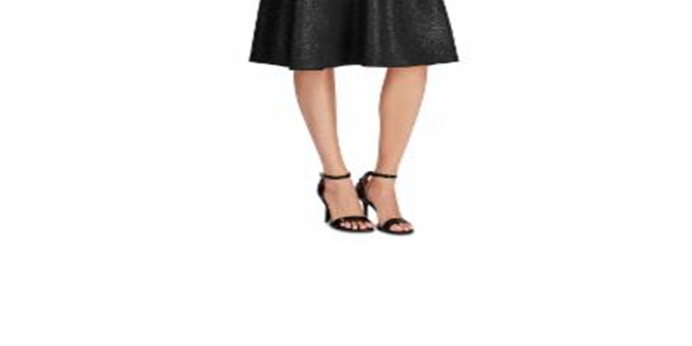 Vestido de festa feminino Ralph Lauren, sem mangas, com decote joia, abaixo do joelho, ajuste folgado, tamanho 12, preto