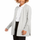 Cardigan feminino Charter Club com frente aberta, cinza, tamanho XS