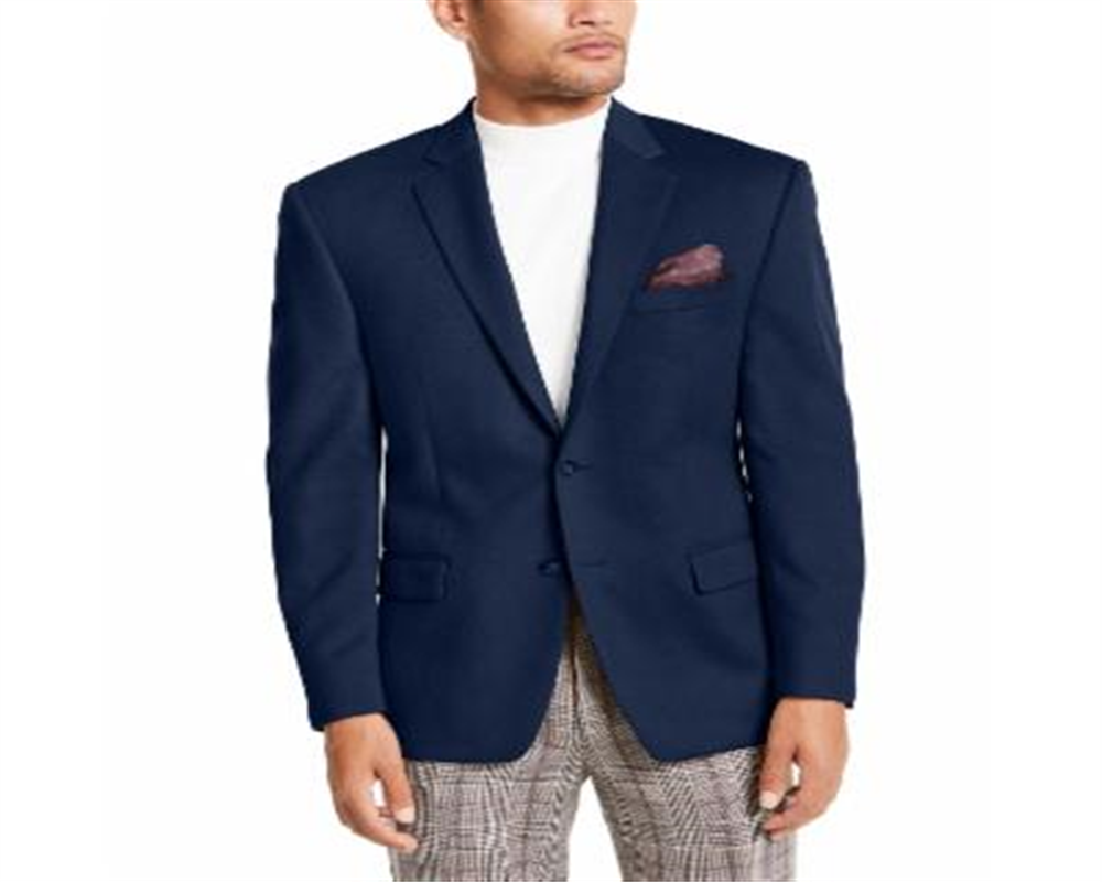 Casaco esportivo masculino de lã/cashmere de luxo Lauren Ralph Lauren, corte clássico, azul-marinho brilhante, tamanho 43