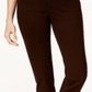 Calça jeans feminina Charter Club Lexington Tummy Control com perna reta, marrom chocolate escuro, tamanho 16