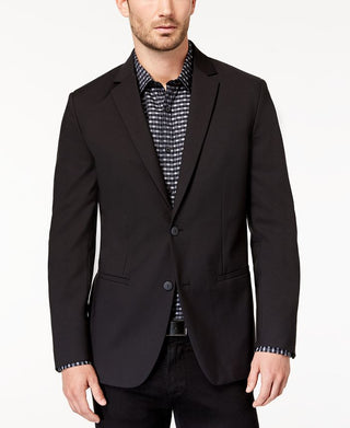 Casaco esportivo elástico luxuoso masculino Alfani, preto, tamanho médio