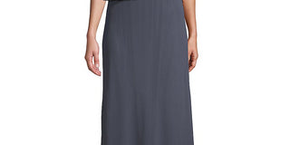 Vestido Capelet Feminino J Kara Cinza com Lantejoulas Tamanho 14