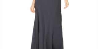 Vestido Capelet Feminino J Kara Cinza com Lantejoulas Tamanho 14