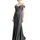 Vestido formal feminino R&amp;M RICHARDS, sem mangas, estilo maxi fit + flare, preto, tamanho 14