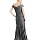 Vestido formal feminino R&amp;M RICHARDS, sem mangas, estilo maxi fit + flare, preto, tamanho 14