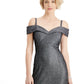 Vestido formal feminino R&amp;M RICHARDS, sem mangas, estilo maxi fit + flare, preto, tamanho 14