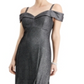 Vestido formal feminino R&amp;M RICHARDS, sem mangas, estilo maxi fit + flare, preto, tamanho 14