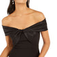 Vestido de festa longo lápis Eliza J feminino, sem mangas, ombro de fora, preto, tamanho 8