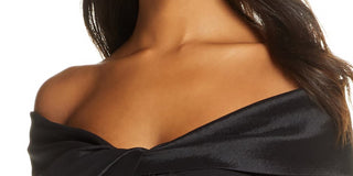 Vestido de festa longo lápis Eliza J feminino, sem mangas, ombro de fora, preto, tamanho 8