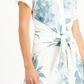 Vestido-camisa feminino Alfani com estampa floral e amarração frontal, marfim, tamanho M