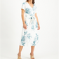 Vestido-camisa feminino Alfani com estampa floral e amarração frontal, marfim, tamanho M