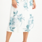 Vestido-camisa feminino Alfani com estampa floral e amarração frontal, marfim, tamanho M