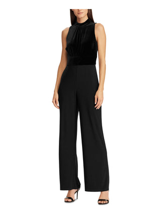 Macacão Ralph Lauren Feminino Sem Mangas Gola Alta Perna Larga Preto Tamanho 10