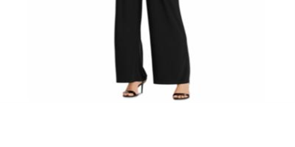 Macacão Ralph Lauren Feminino Sem Mangas Gola Alta Perna Larga Preto Tamanho 10